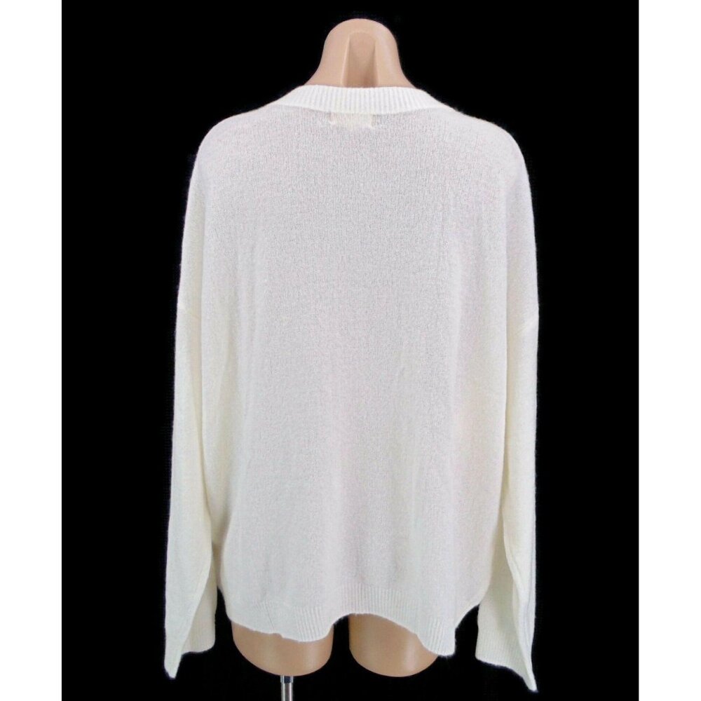 Mindy Maes Market Blakely Sweater XL Off White Intarsia Floral Grandmacore Boho - Picture 4 of 14